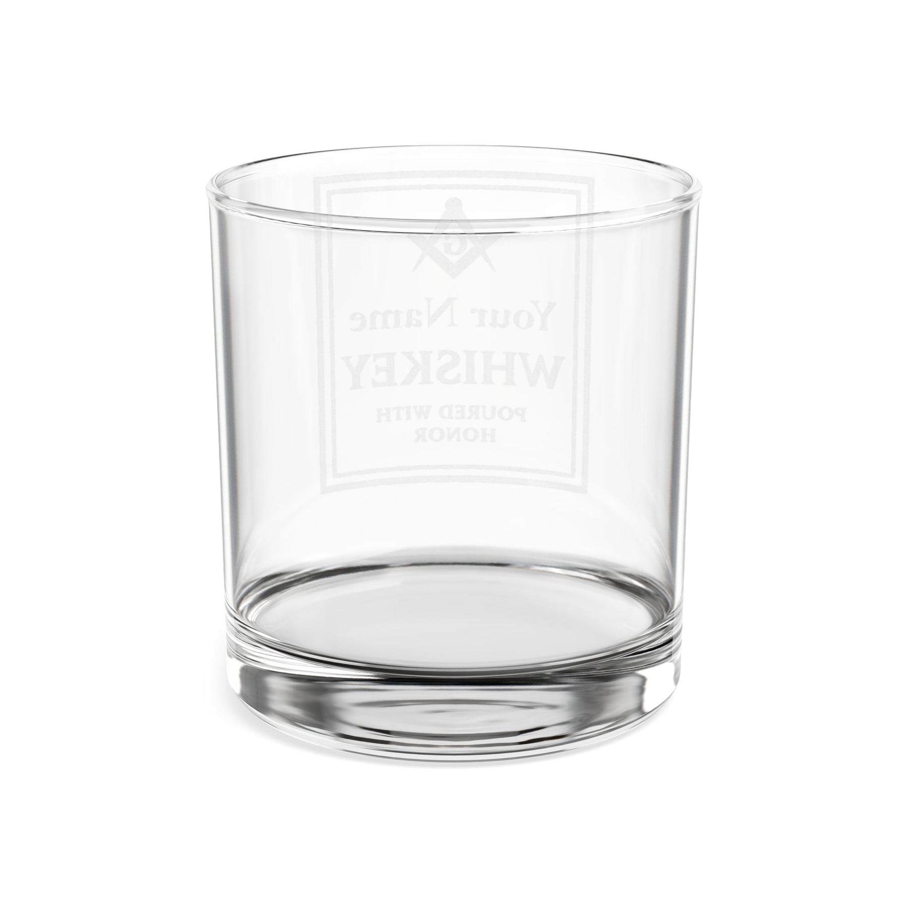 Vaso de whisky de la Logia Azul de Maestro Masón - Servido con honor S&amp;C G con personalización