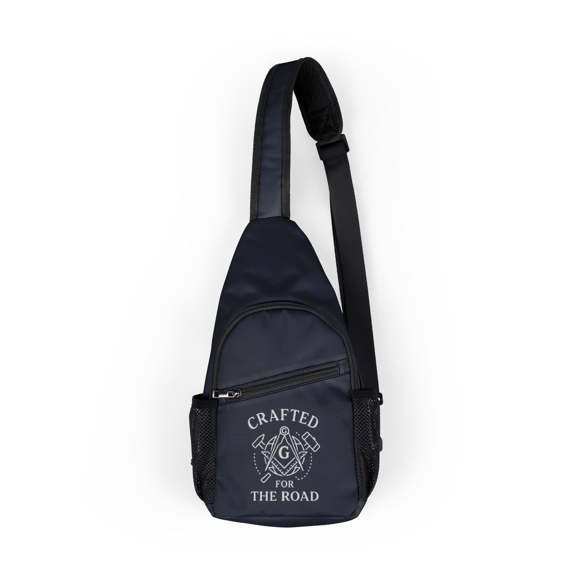 Master Mason Blue Lodge Crossbody Bag - Adjustable Strap Nylon Multiple Pockets - Bricks Masons