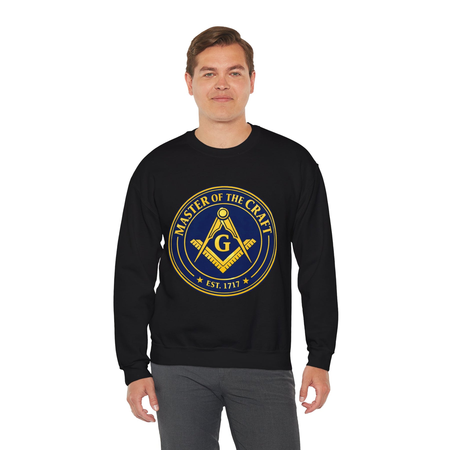 Master Mason Blue Lodge Sweatshirt - Square & Compasses with G Master of The Craft - Bricks Masons