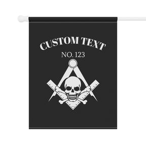 Widows Sons Yard Flag - White Skull & Bones Personalized - Bricks Masons