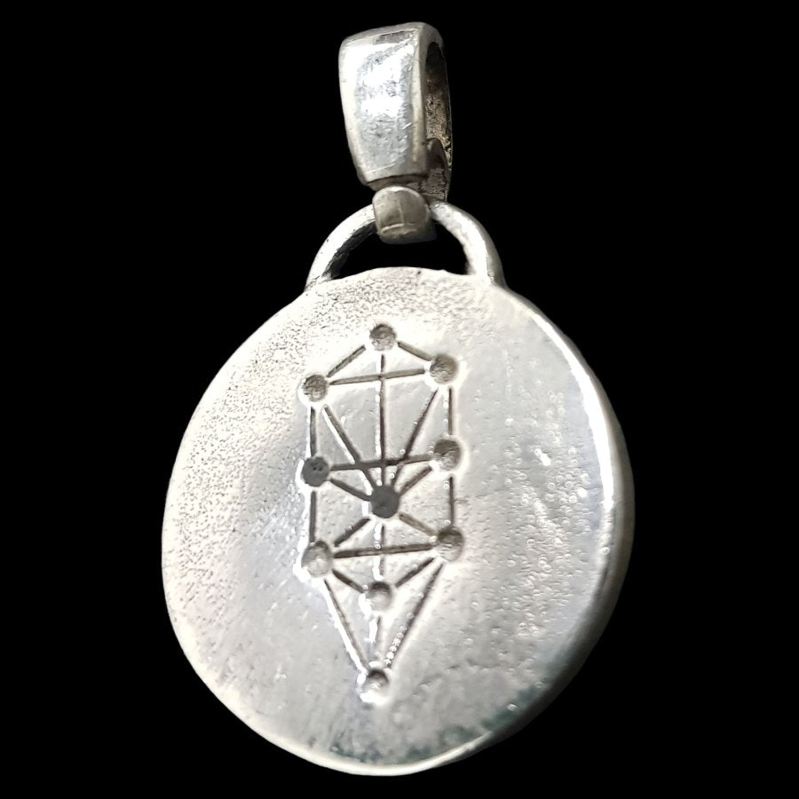 I said Kabbalah ACTS OF LOVE Aleph Num Num Name of God 44 YELAHIAH in silver 2.5 cm 9 g Art 1766 - Bricks Masons