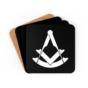 Past Master Blue Lodge Coaster - Black & White