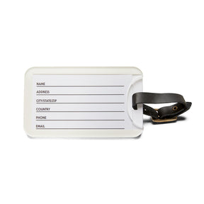 District Deputy Grand Master Blue Lodge Luggage Tag - Gold With Black Leather Strap - Bricks Masons
