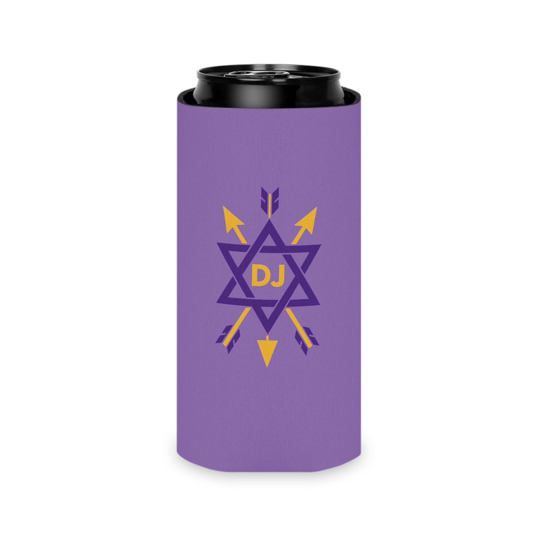 Order of the Secret Monitor Can Cooler - Purple Polyester Exterior - Bricks Masons