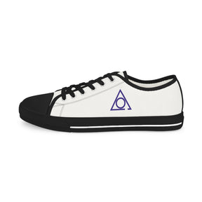 LOCOP Sneaker - Low Top Sneaker Black & White Purple Emblem - Bricks Masons