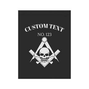 Widows Sons Yard Flag - White Skull & Bones Personalized - Bricks Masons