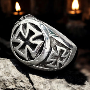 Templar Cross Ring in Silver 1.7 cm 13 g Art 1680 - Bricks Masons