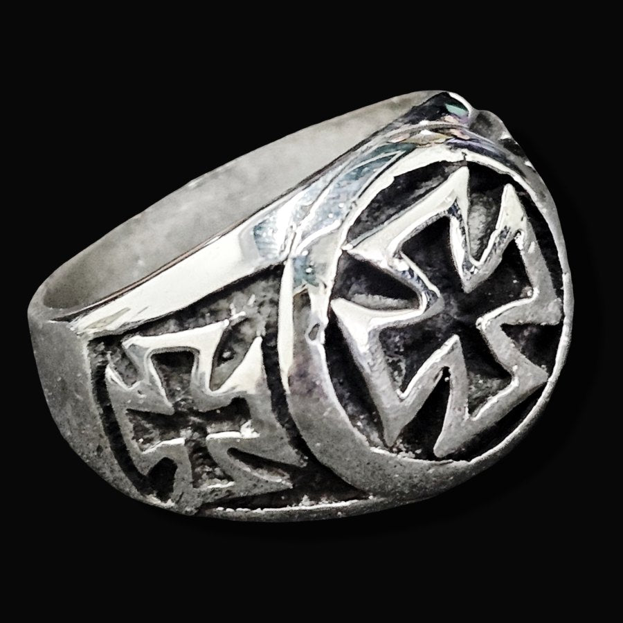 Templar Cross Ring in Silver 1.7 cm 13 g Art 1680 - Bricks Masons