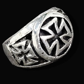 Templar Cross Ring in Silver 1.7 cm 13 g Art 1680 - Bricks Masons