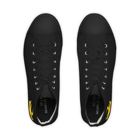 Knights of Constantinople Sneaker - High Top Black & White Golden Emblem - Bricks Masons