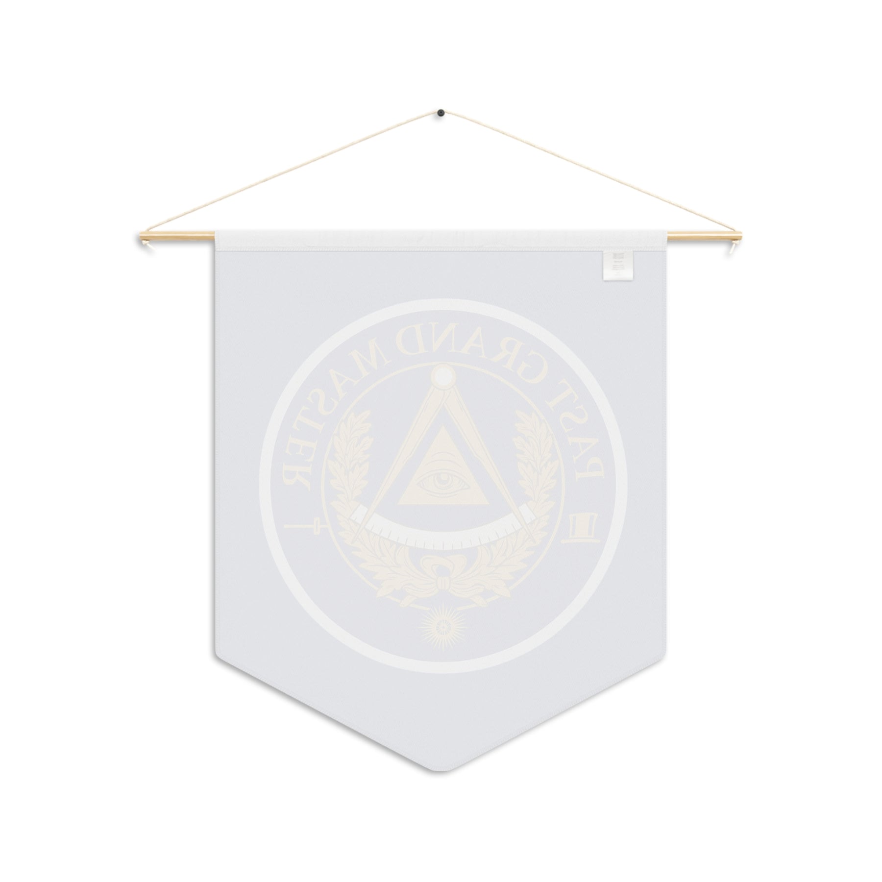 Past Grand Master Blue Lodge Pennant - Circle Emblem of Wisdom and Guidance - Bricks Masons
