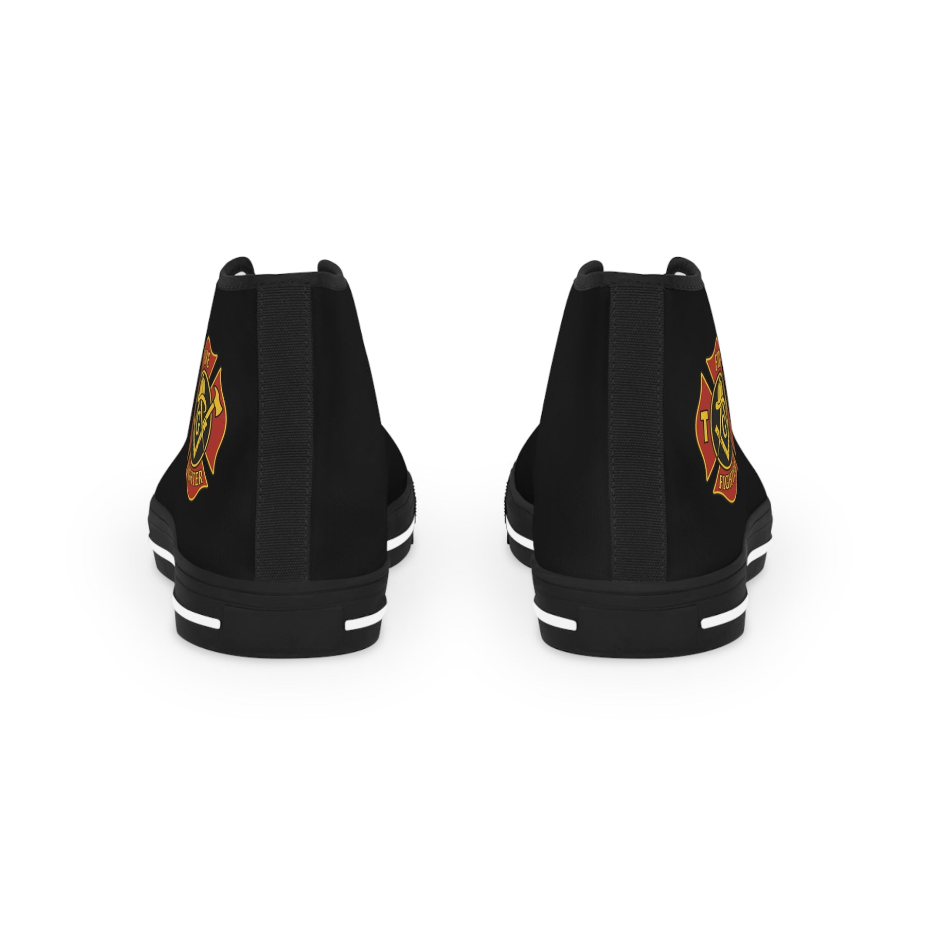 Master Mason Blue Lodge Sneaker - High Top Black & White Sole Firefighter Mason - Bricks Masons