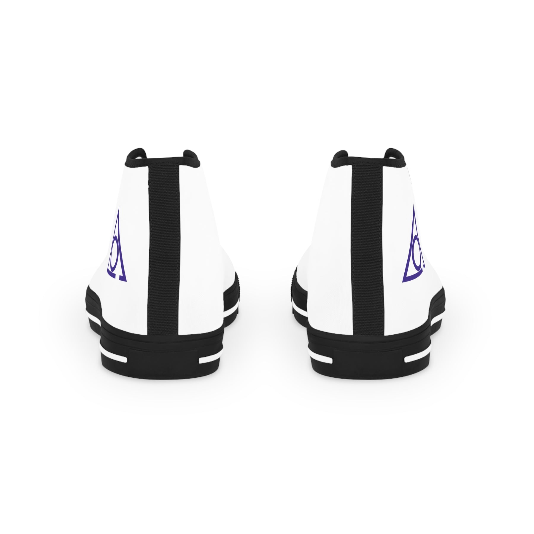 LOCOP Sneaker - High Top Black & White Purple Emblem - Bricks Masons