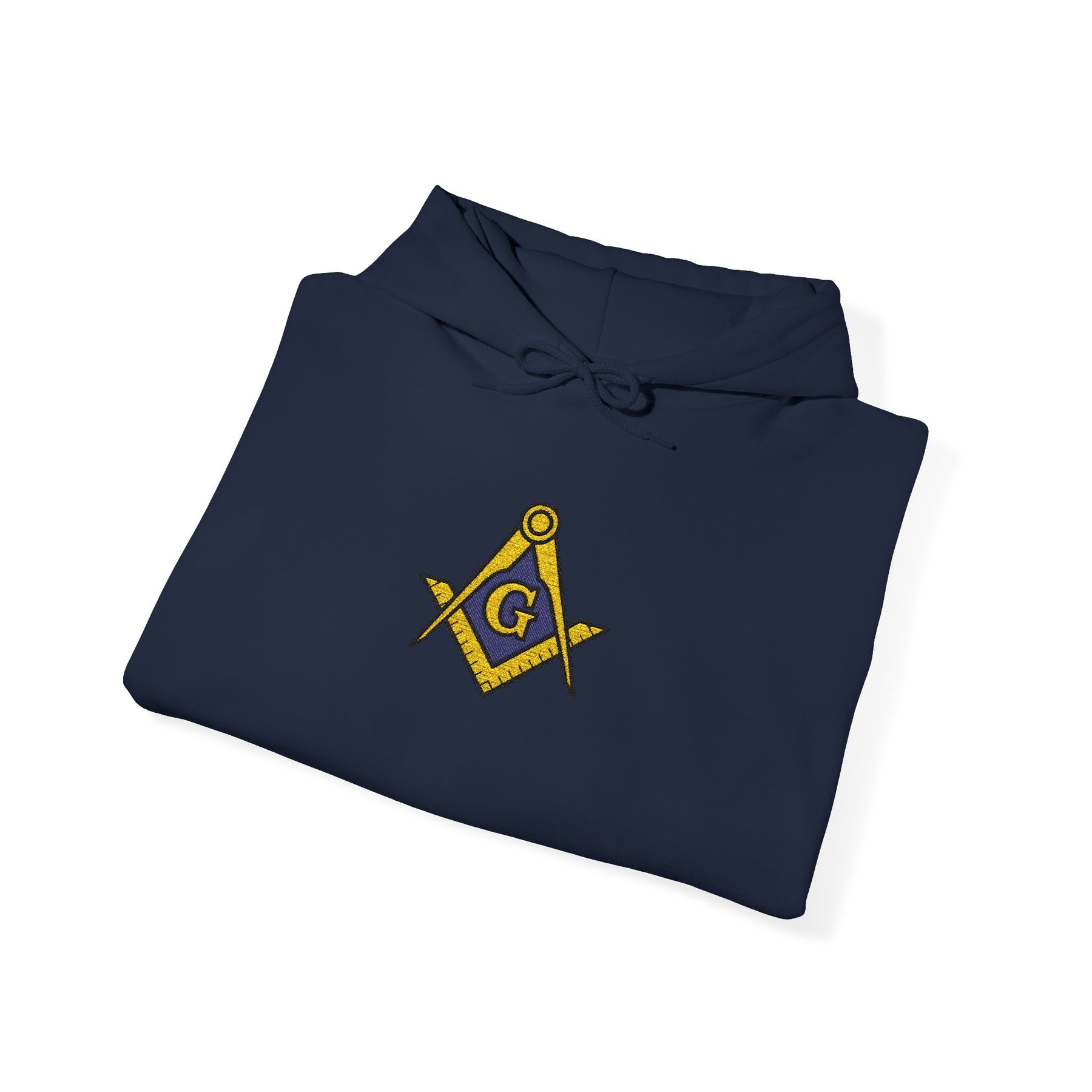 Master Mason Blue Lodge Hoodie - Soft Cotton Poly Blend Embroidered Detail - Bricks Masons