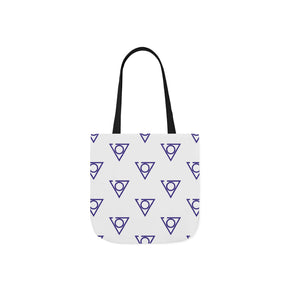 LOCOP Tote Bag - White & Purple Polyester - Bricks Masons