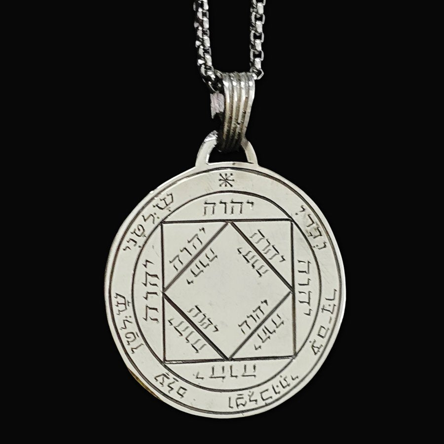Solomon Pendant Third Pentacle consecrated to the Sun Silver 3 Cm 14 Gr Art 1732 - Bricks Masons