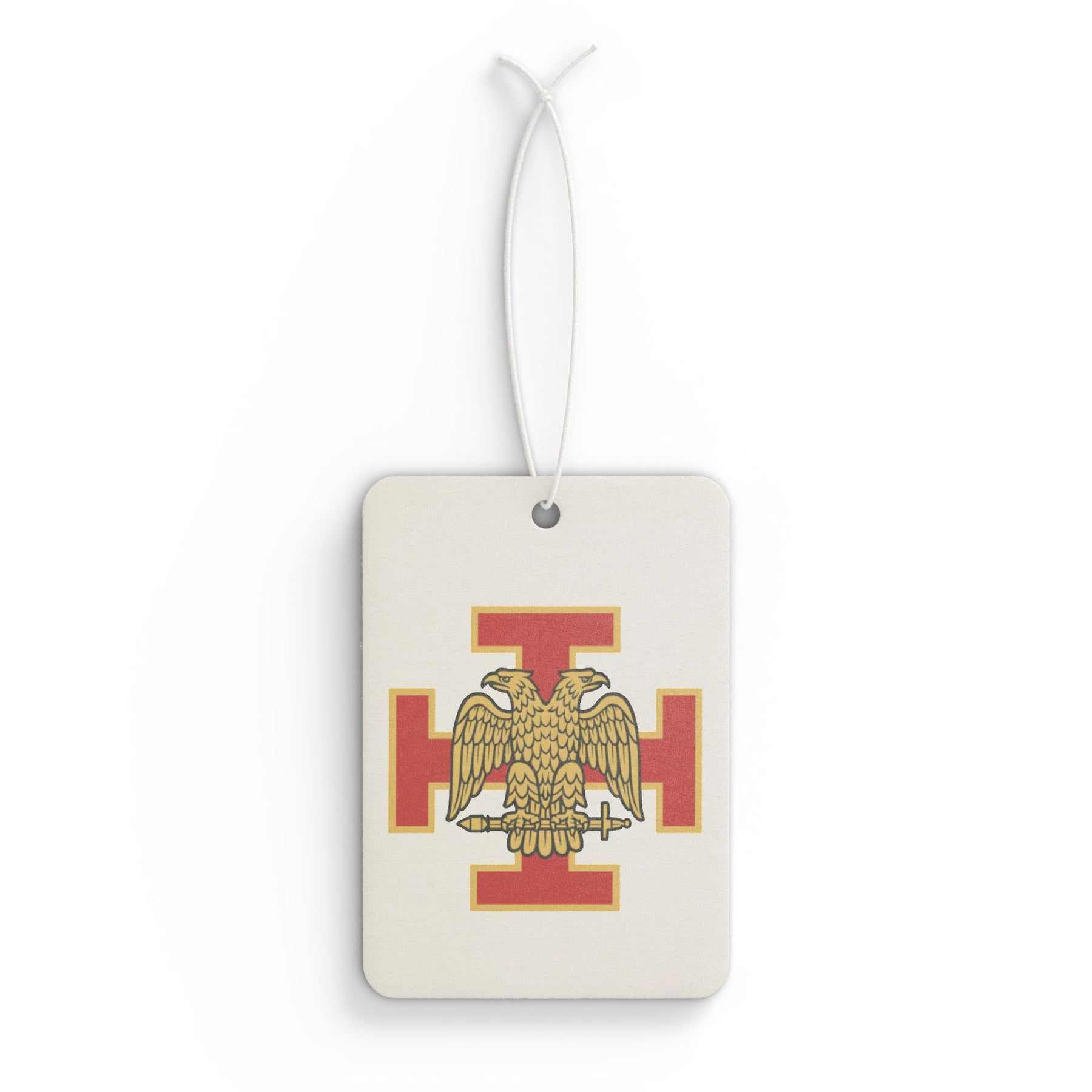 33rd Degree Scottish Rite Car Air Freshener - Red Cross with Double Headed Eagle - Bricks Masons
