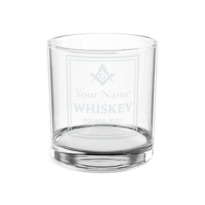 Vaso de whisky de la Logia Azul de Maestro Masón - Servido con honor S&amp;C G con personalización