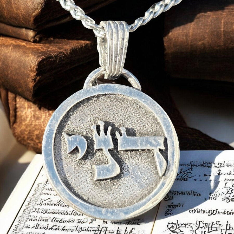 I said Kabbalah GIFT OF PROPHECY Yod Num Daled Name of God 50 DANIEL in Silver 2.5 Cm 9 Gr Art 1770 - Bricks Masons