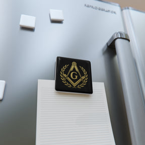 Master Mason Blue Lodge Magnet - Porcelain With Magnet - Bricks Masons