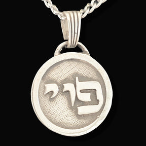 I said Kabbalah DISSIPATE THE WRATH Yud Vav Pei NAME OF GOD 56 POYEL in Silver 2.5 Cm 9 Gr Art 1775 - Bricks Masons