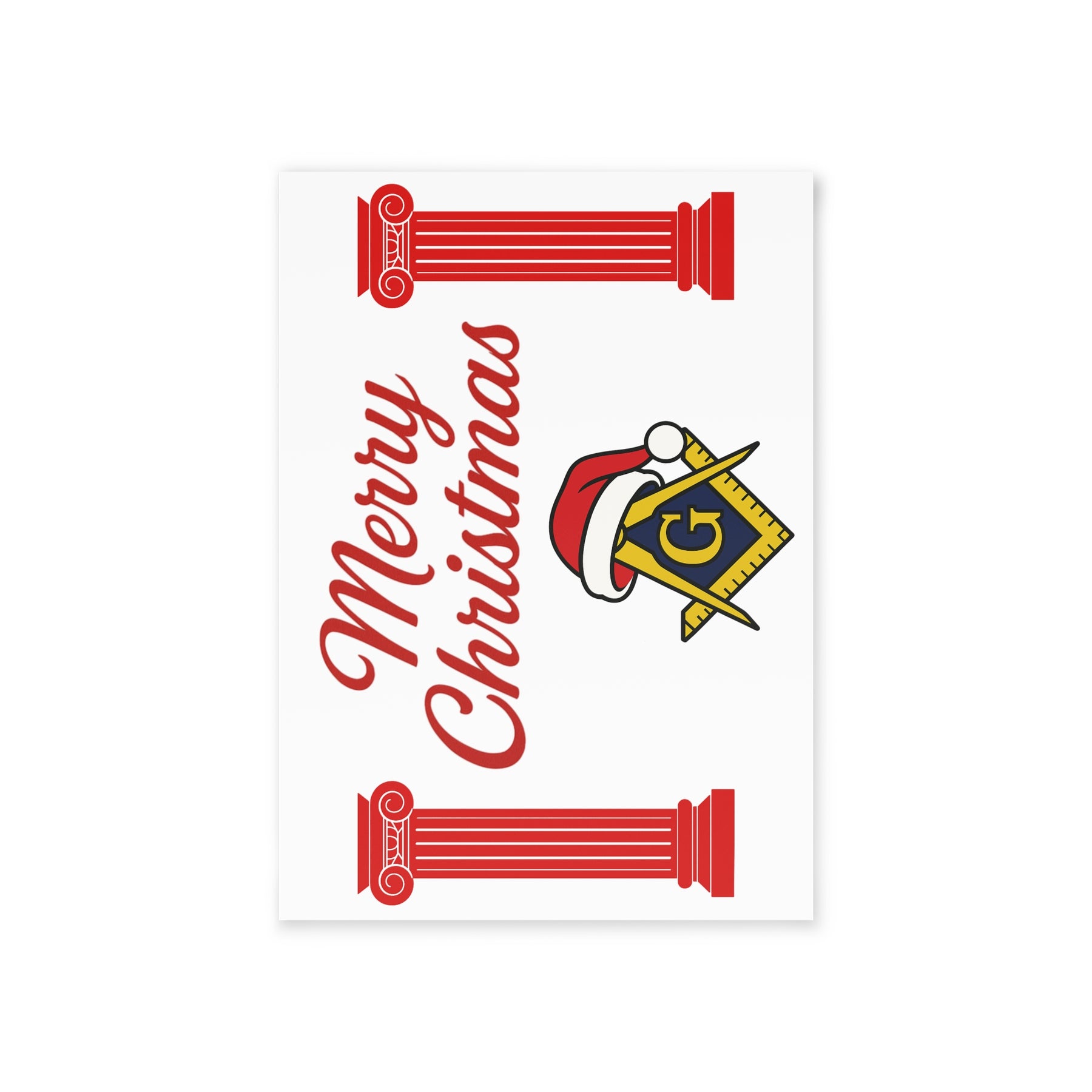 Master Mason Blue Lodge Greeting Card -  (Two-sided print) - Bricks Masons