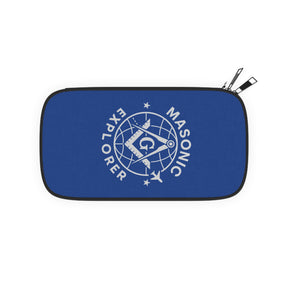 Master Mason Blue Lodge Passport Wallet - Blue Masonic Explorer With Shoulder & Wrist Strap - Bricks Masons