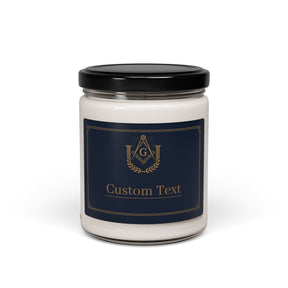 Master Mason Blue Lodge Candle - S&C with G and Pillars Christmas Customized - Bricks Masons
