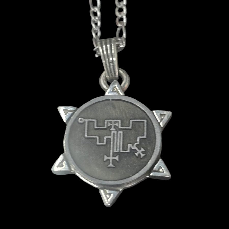 I wove Demon 47 DUKE VUAL and Secret Seal of Solomon 72 Demons Lesser Key of Solomon Goetia In Silver 3 x 2.5 cm 12 Gr Art 1906 - Bricks Masons