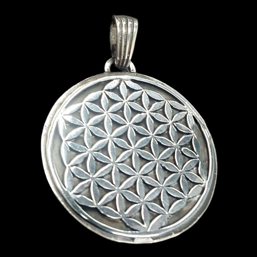 Flower of Life and Merkabah Pendant 3 cm 13 g in Silver Art 191 - Bricks Masons