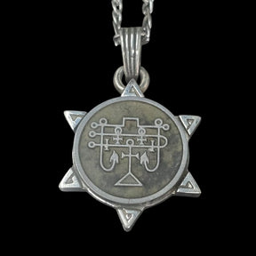 I wove Demon 62 PRESIDENT VALAC and Secret Seal of Solomon 72 Demons Lesser Key of Solomon Goetia In Silver 3 x 2.5 cm 12 Gr Art 1921 - Bricks Masons