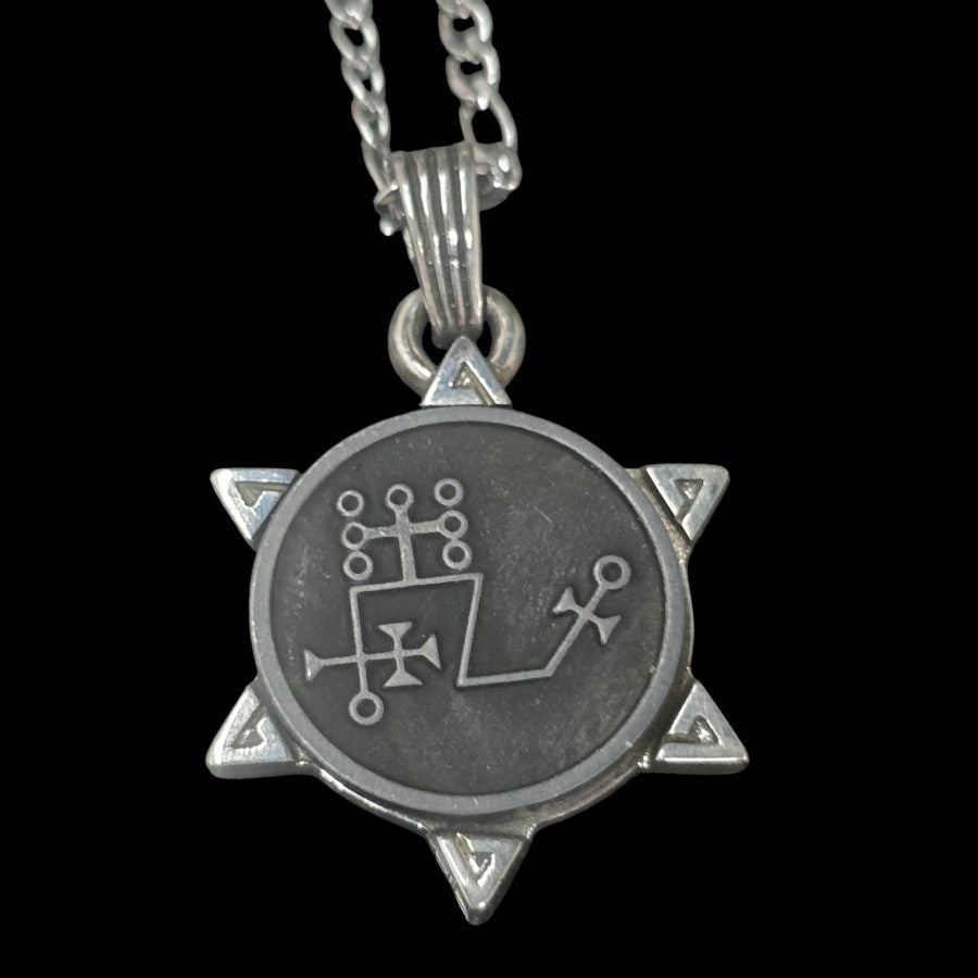 I commemorate Demon 71 DUKE DANTALION and Secret Seal of Solomon 72 Demons Lesser Key of Solomon Goetia In Silver 3 x 2.5 cm 12 Gr Art 1930 - Bricks Masons