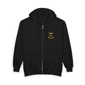 Rose of Seven Seals Hoodie - Zip Up Jacket Chest and Back Embroidery - Bricks Masons