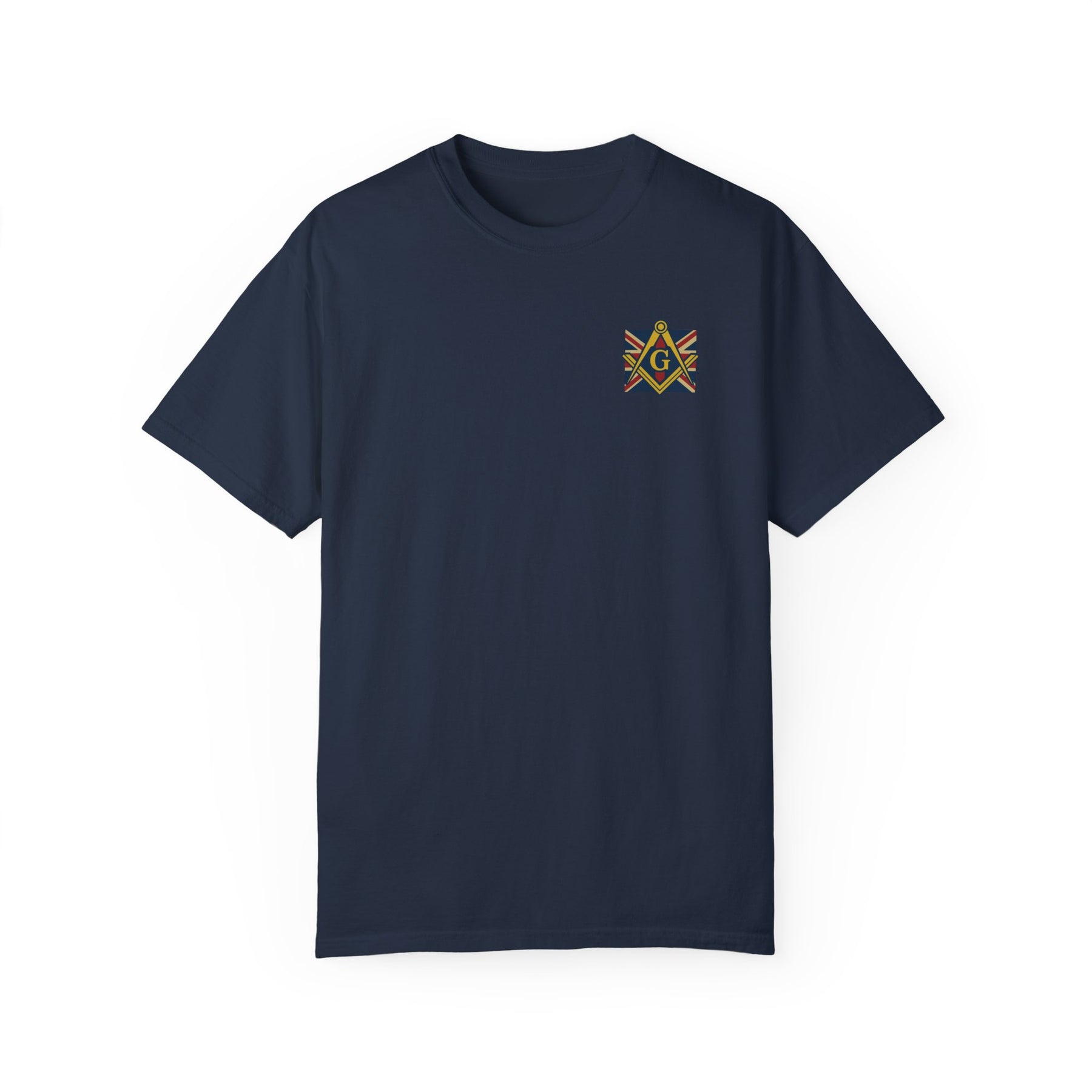 Master Mason Craft T-Shirt - United Kingdom Mason Garment-Dyed Tee - Bricks Masons