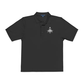Master Mason Blue Lodge Canada Jurisdiction Polo Shirt - Embroidered S&C Various Colors - Bricks Masons