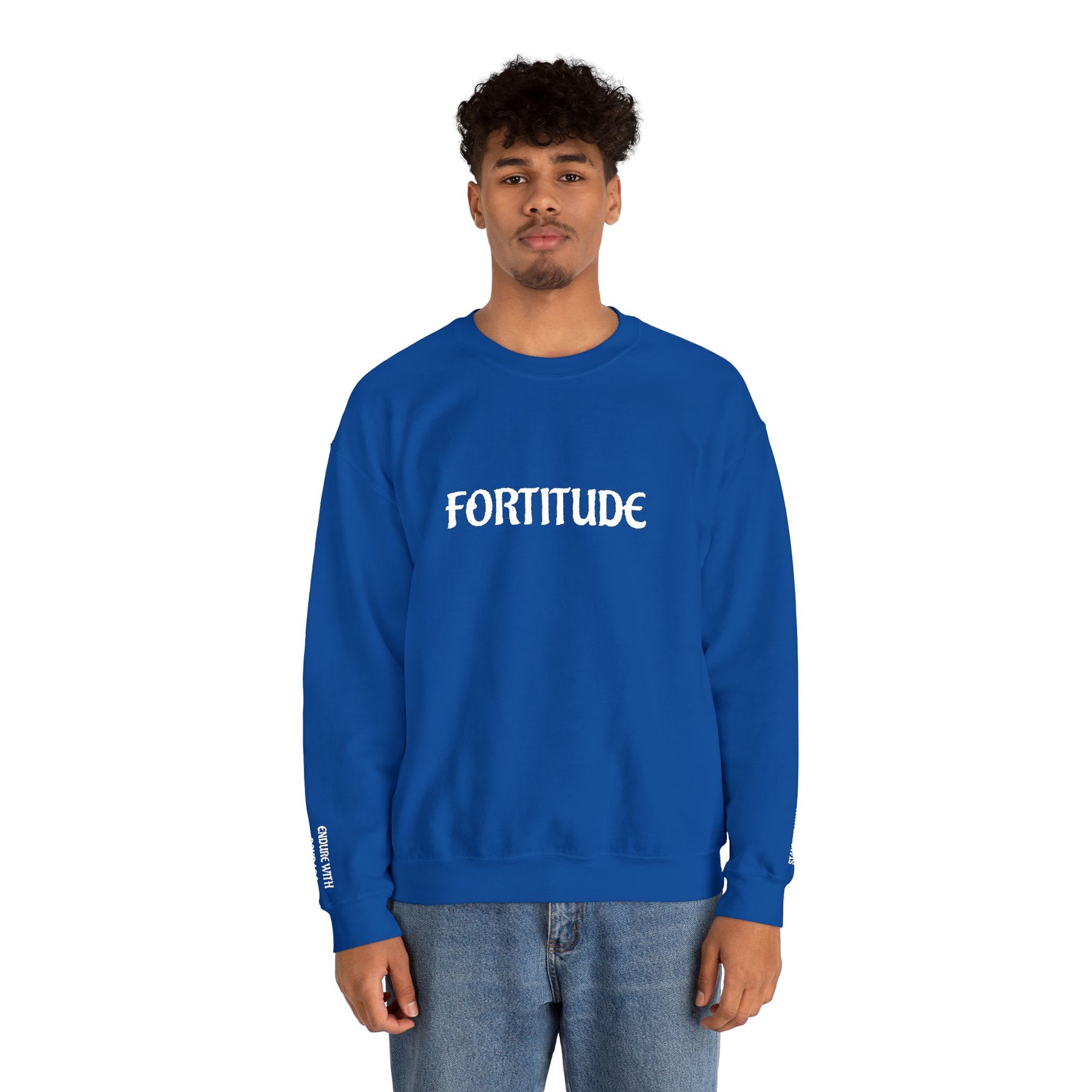 Master Mason Blue Lodge Sweatshirt - Fortitude Endure with Courage Square & Compass - Bricks Masons