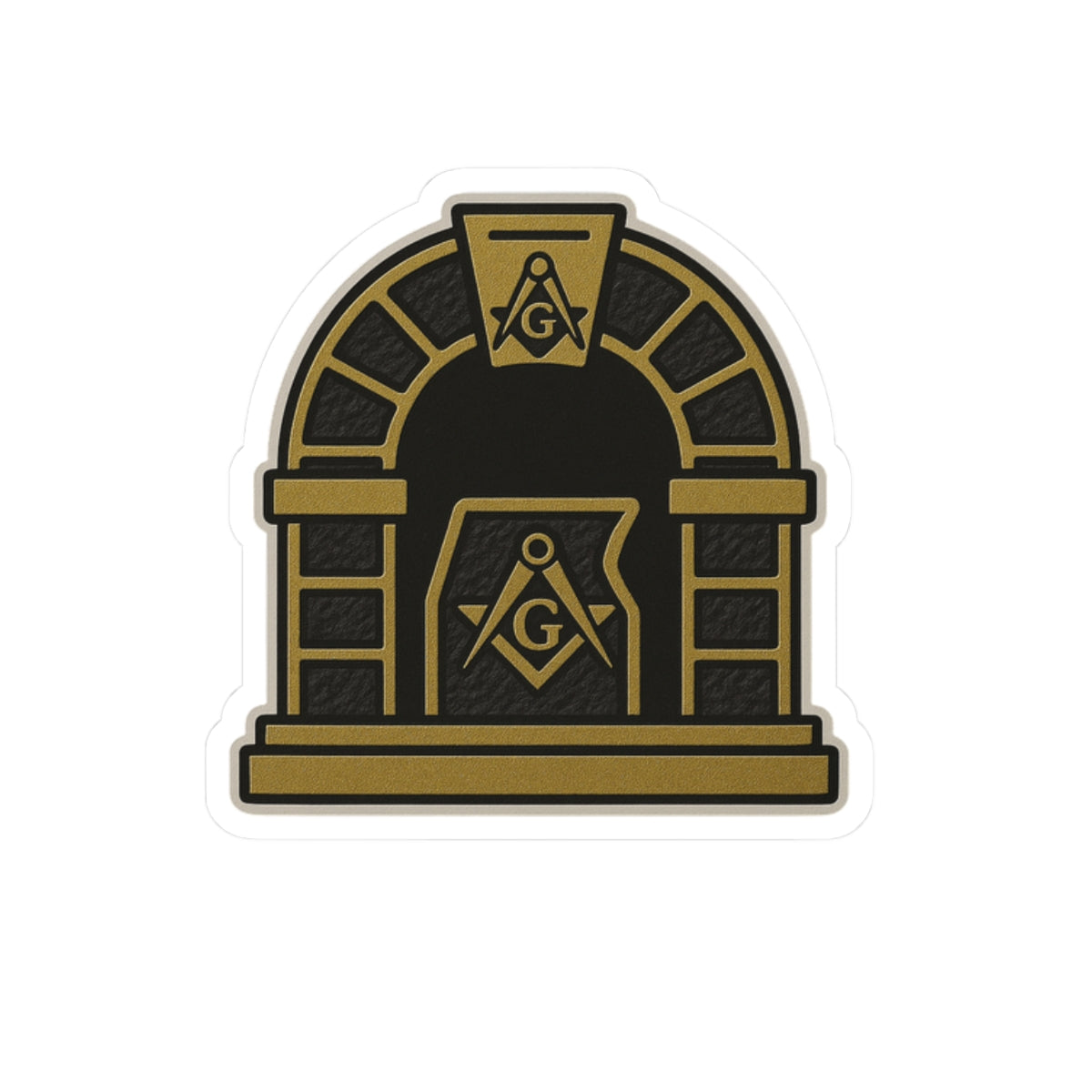 Master Mason Blue Lodge Sticker Decal - Kiss-Cut Colorful - Bricks Masons