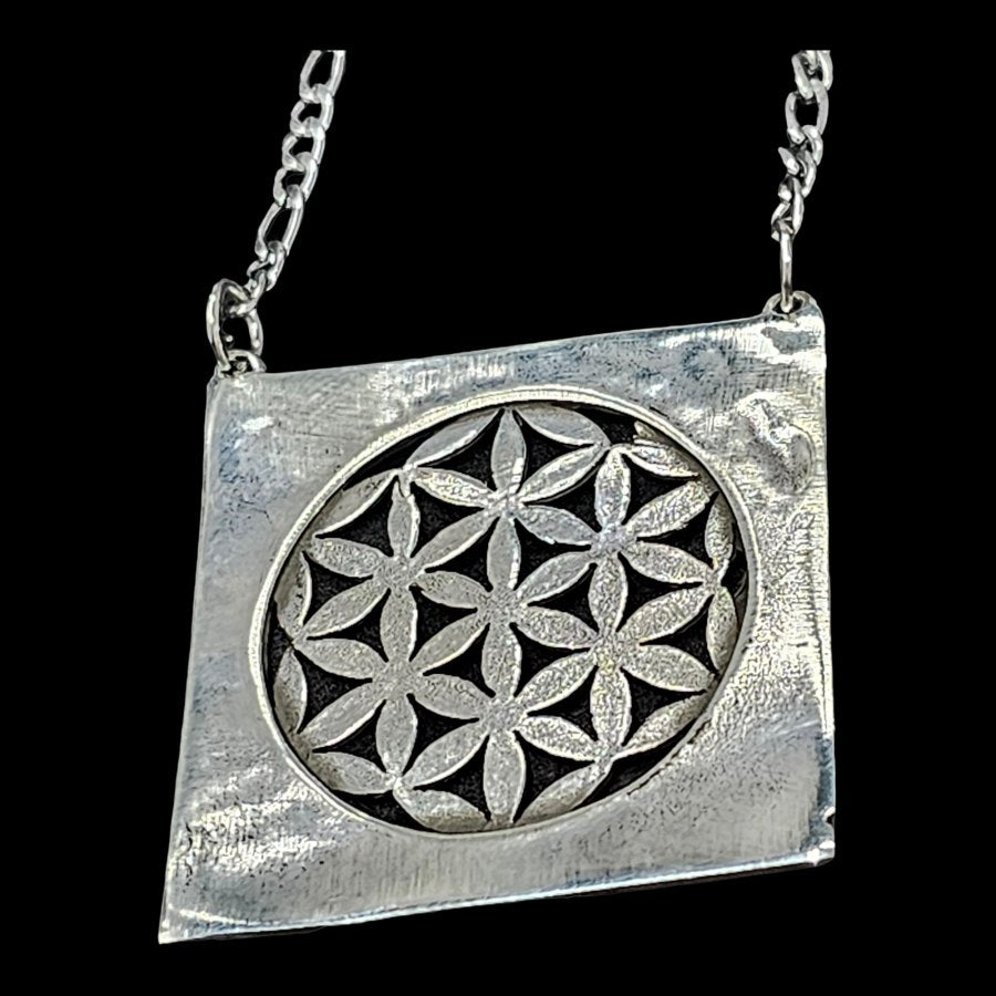 I said Ana B Koach and Flower of Life in Silver 4 Cm Art 250 - Bricks Masons