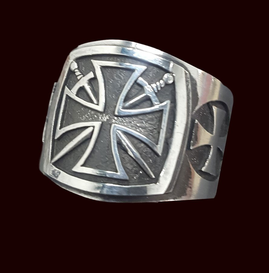 Templar Cross Ring in Silver 1.6 x 1.6 cm 18 g Art 273 - Bricks Masons