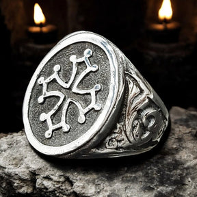 Templar Cross Ring in Silver 1.6 cm 8 g Art 286 - Bricks Masons