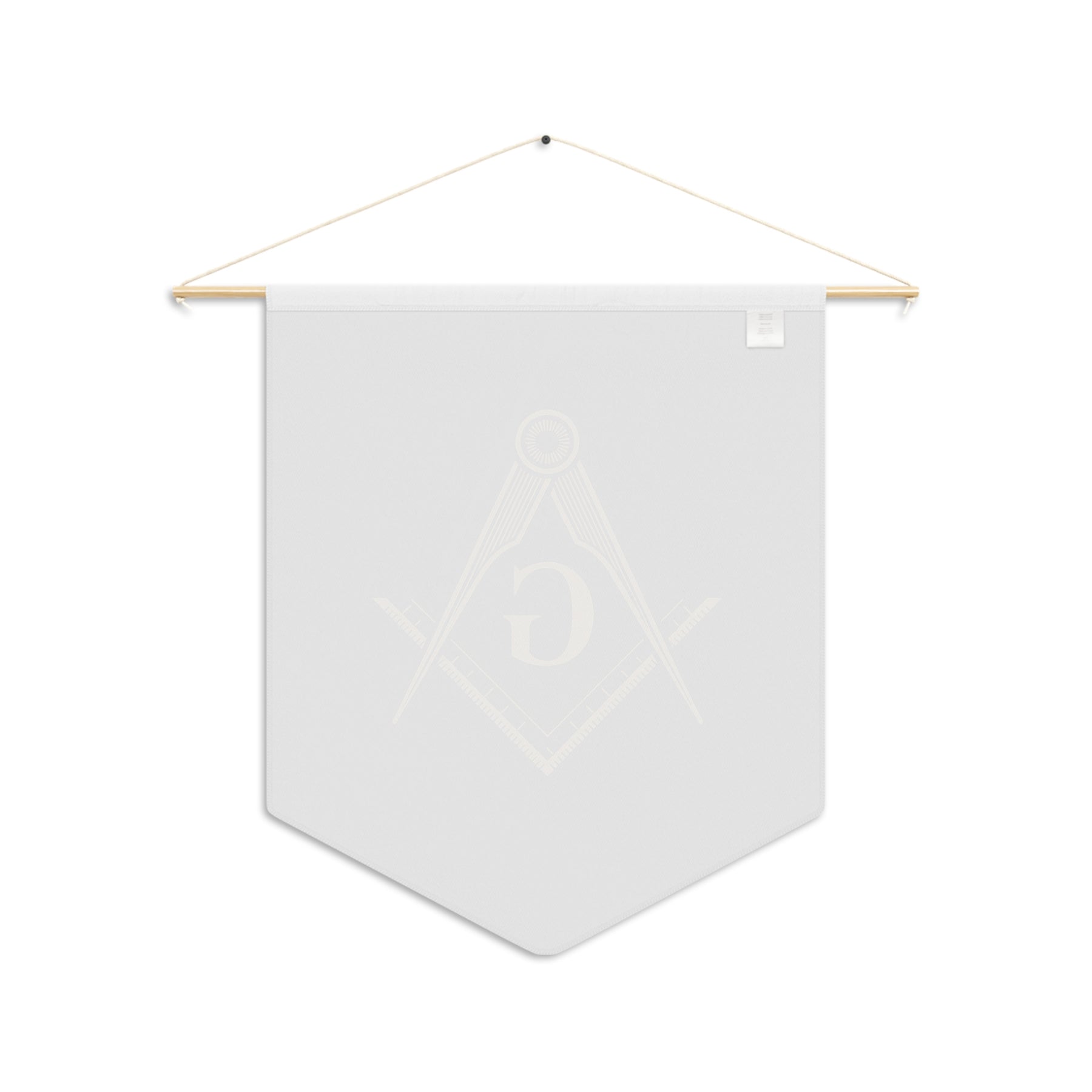 Master Mason Blue Lodge Pennant - Golden Square & Compass with G - Bricks Masons