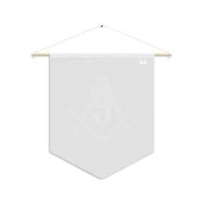 Master Mason Blue Lodge Pennant - Golden Square & Compass with G - Bricks Masons