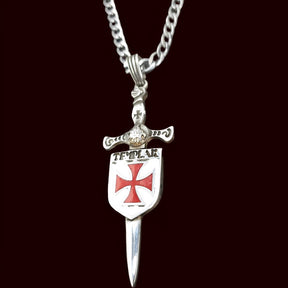Knights Templar Cross Pendant, Silver, 7.5 cm, 10 g, Art. 296 - Bricks Masons
