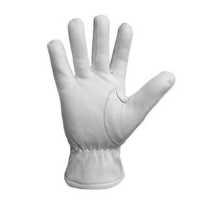 DOI PHA Gloves - White Leather With Round Patch