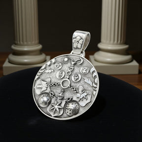 Masonic Pendant Formula Vitriol 6 X 4 Cm Silver 31 Gr Art 304 - Bricks Masons