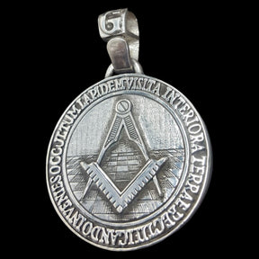 Masonic Pendant Formula Vitriol 6 X 4 Cm Silver 31 Gr Art 304 - Bricks Masons