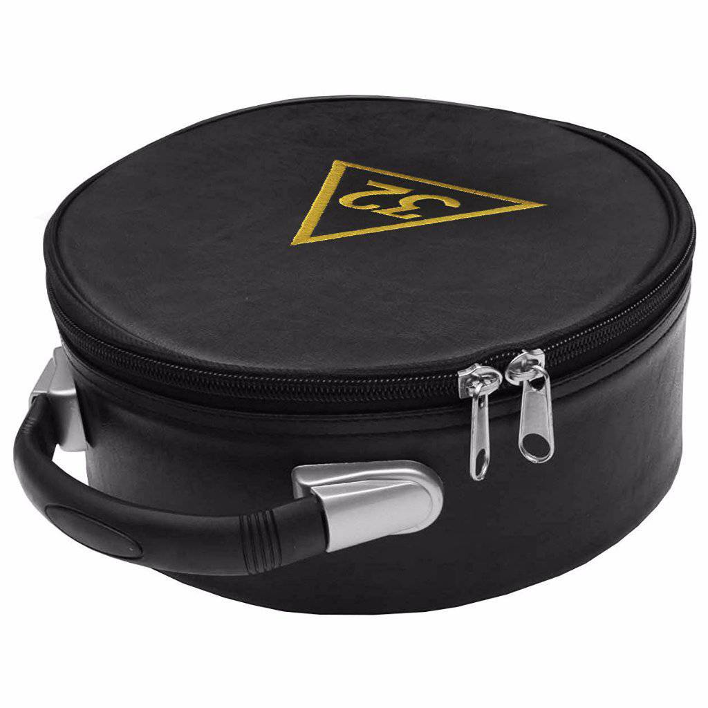 32nd Degree Scottish Rite Crown Cap Case - Black - Bricks Masons