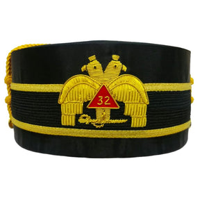 32nd Degree Scottish Rite Crown Cap - Hand Embroidered Double-Eagle - Bricks Masons