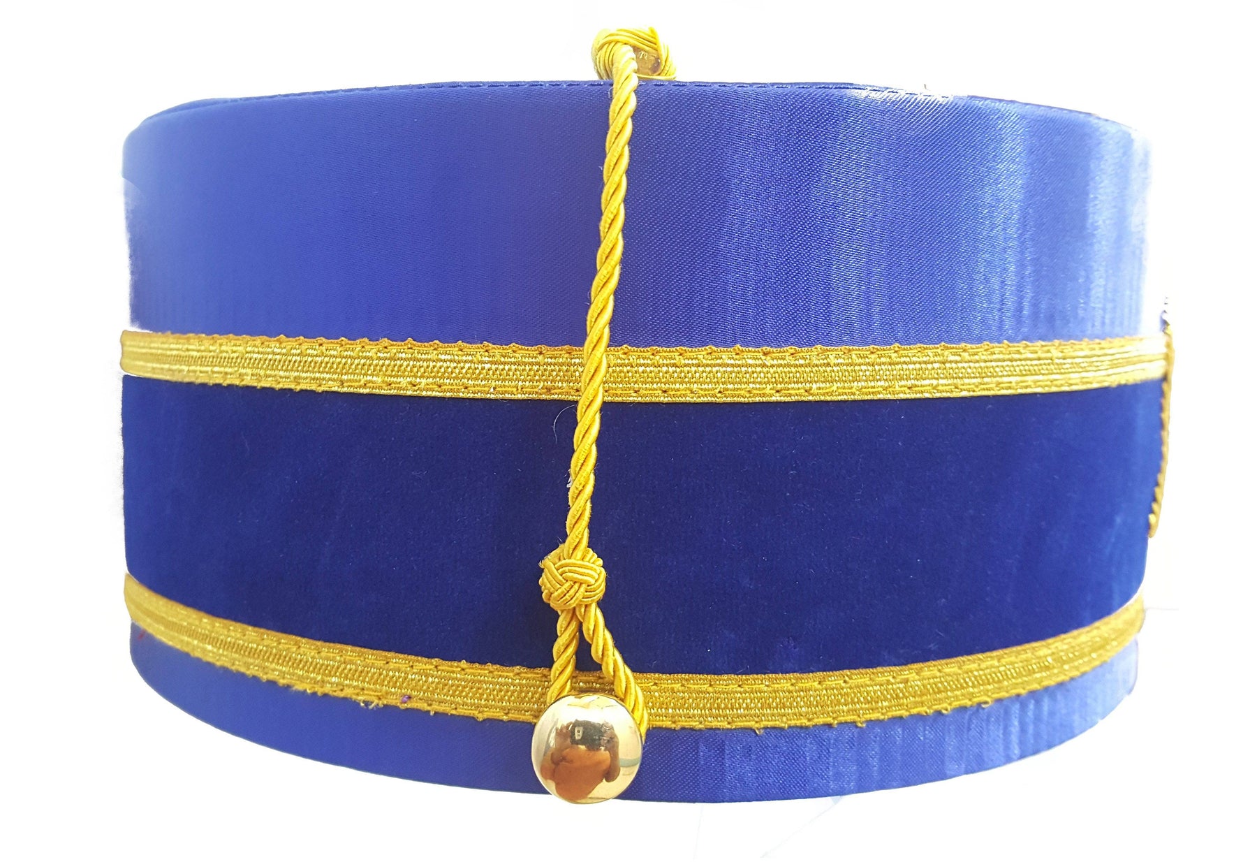 32nd Degree Scottish Rite Crown Cap - Wings Down Blue Handmade Embroidery - Bricks Masons