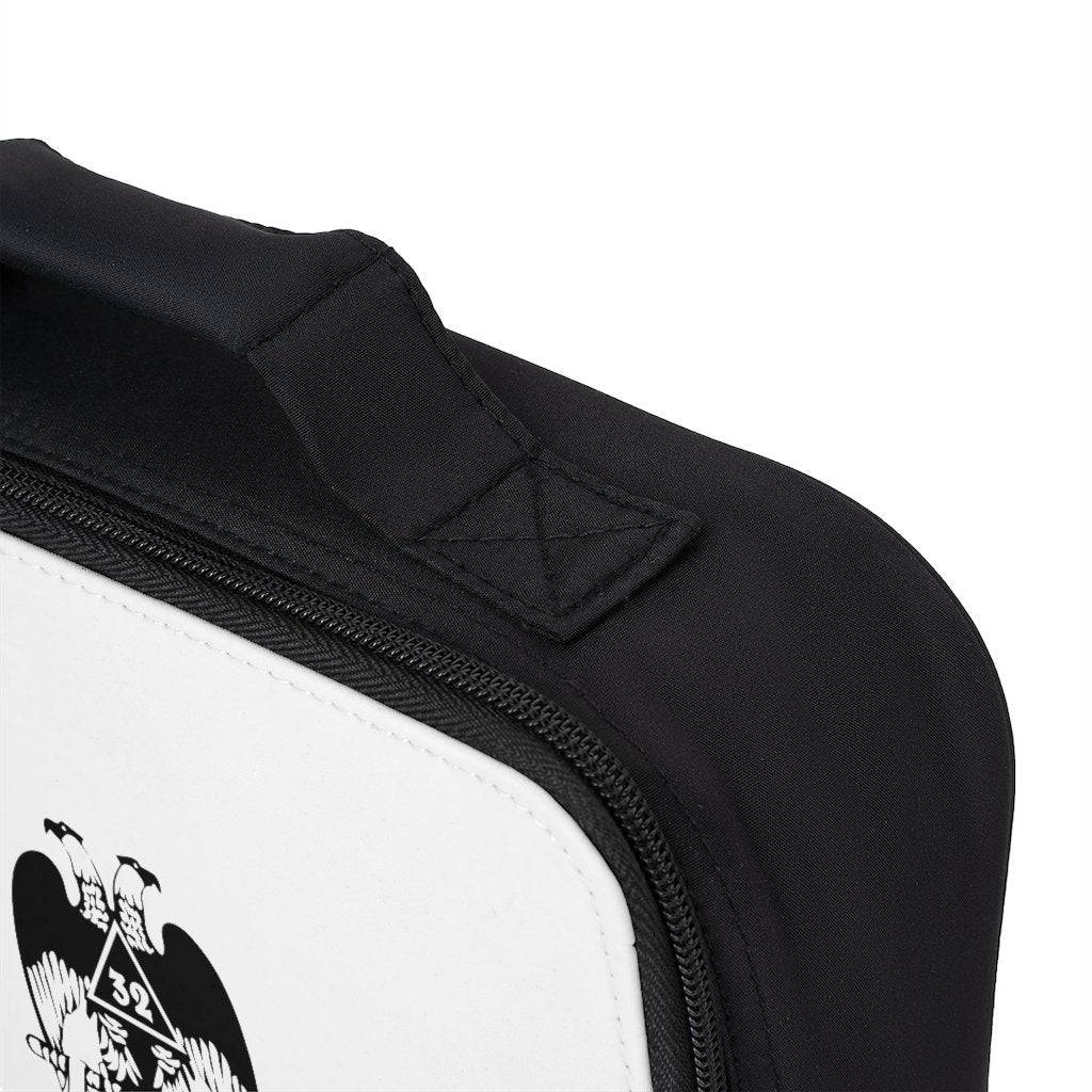 32nd Degree Scottish Rite Lunch Bag - Wings Down Black & White - Bricks Masons